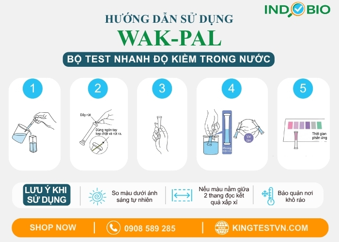 Cách sử dụng bộ test kiềm WAK-PAL